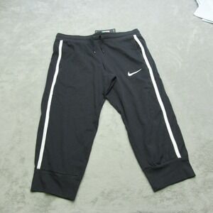 Nike Pants Girls‎ XL Black Drawstring Waist Slim Fit Jogger Capri 30x18 NEW